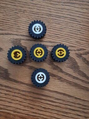 Set of 5 Lego Tires Replacement Parts for Lego Vehicles Cars Trucks